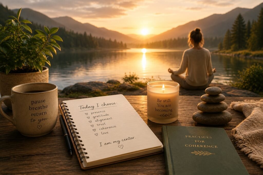 Website podcast, yoga, and journaling